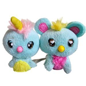 Spin Master Hatchimals Hatchtopia Life Plush Lot Narwarbler & Bearakeet Blue 3"